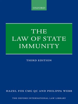 cover image of The Law of State Immunity